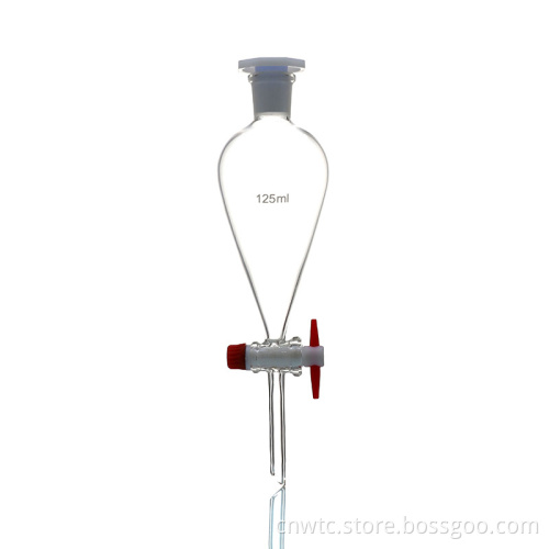 Customizable High Borosilicate Glass Pear-Shaped Dispensing Funnel (60mm-200mm) for Laboratories